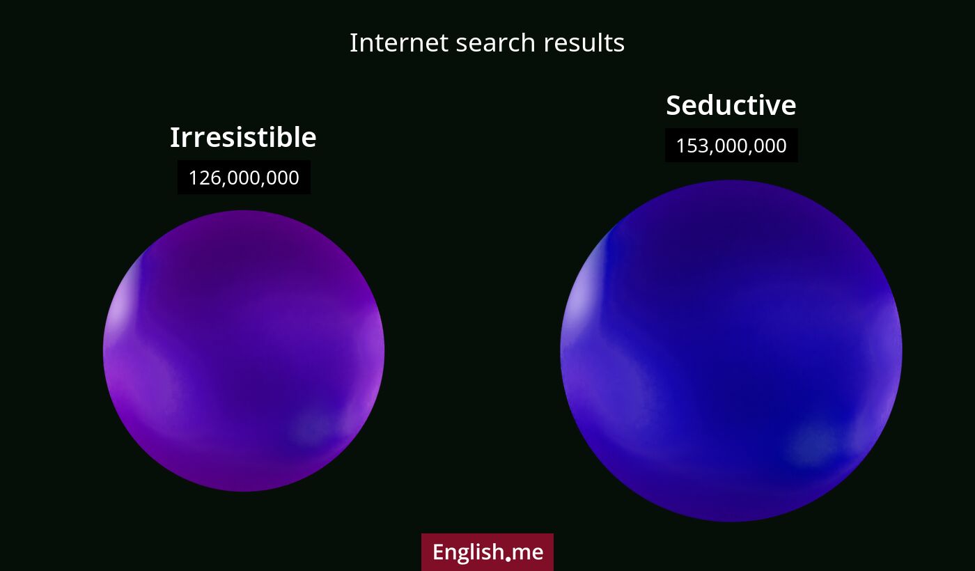Internet search results for irresistible) and seductive
