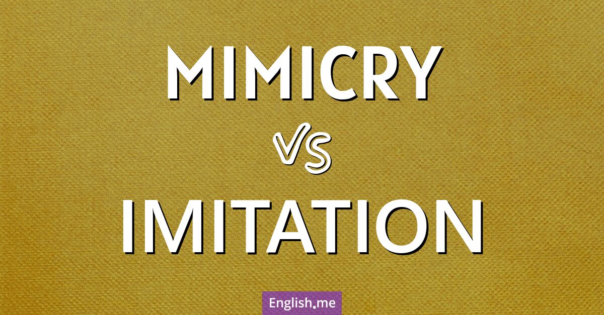 "Mimicry" (mimétisme) contre "Imitation" (imitation)