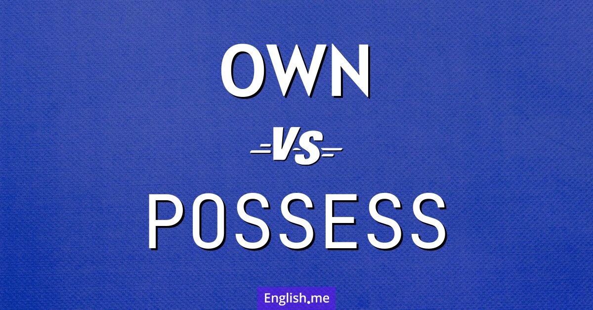 "Own" (posséder) contre "Possess" (posséder, détenir)
