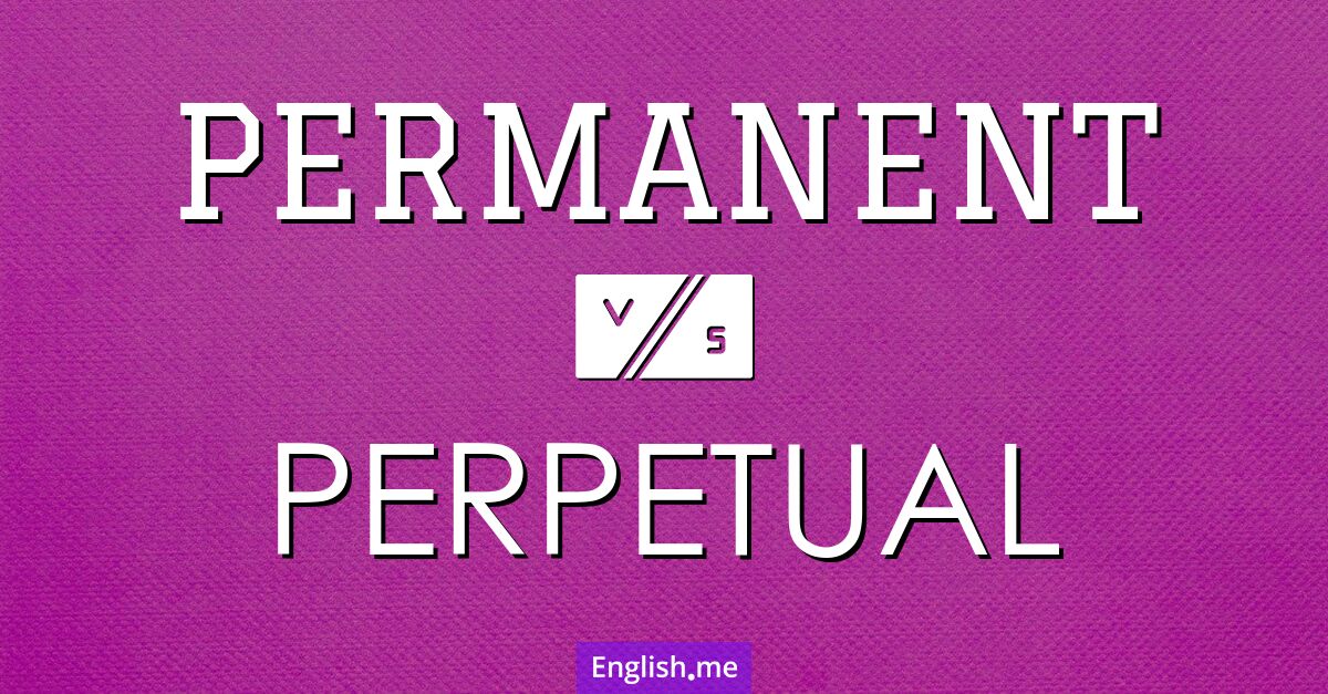 "Permanent" (permanent) contre "Perpetual" (perpétuel)