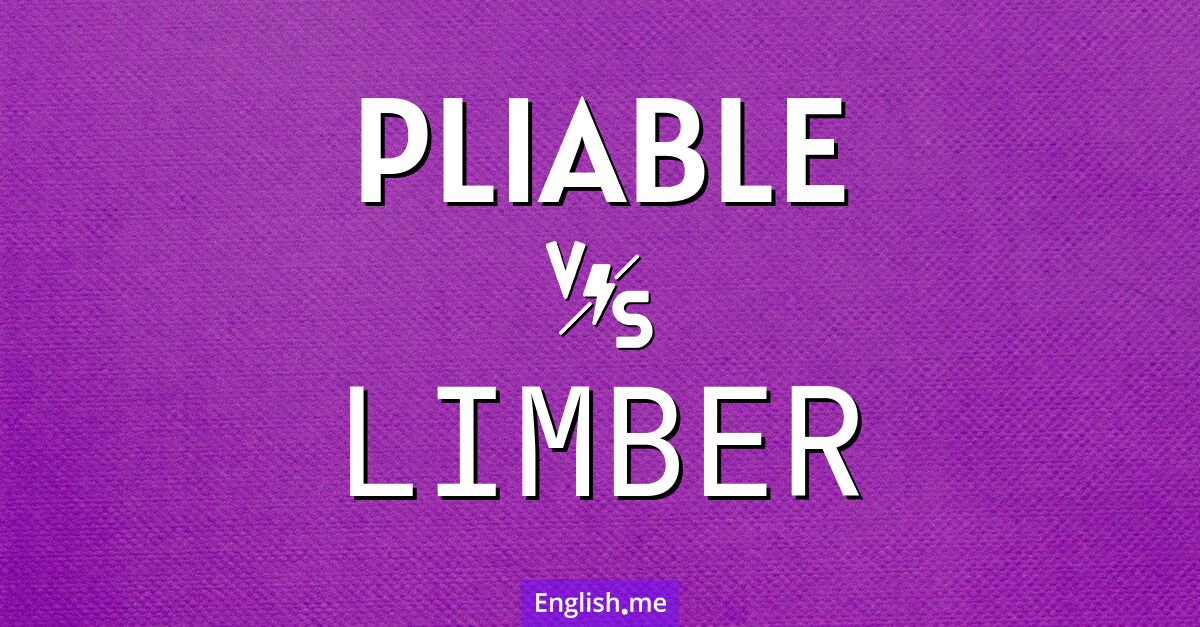"Pliable" (souple) contre "Limber" (agile)