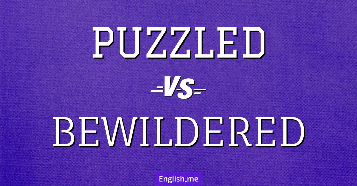 "Puzzled" (perplexe) contre "Bewildered" (déconcerté)