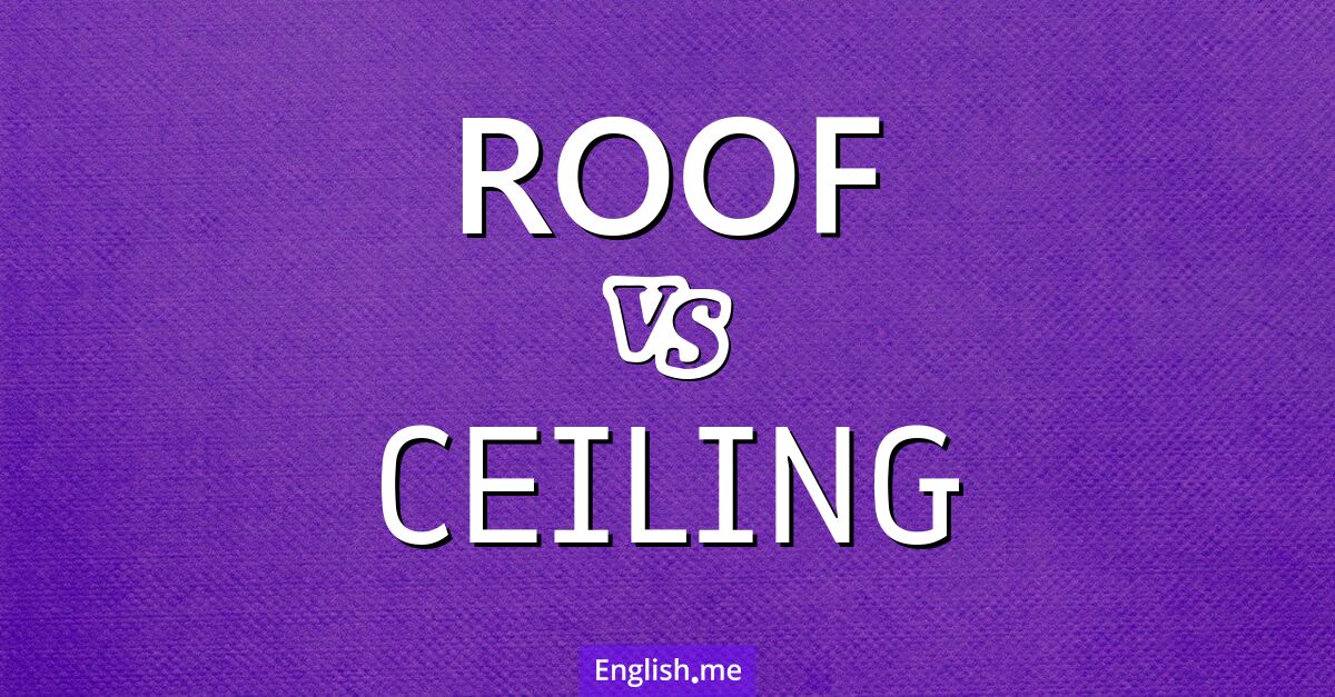 "Roof" (toit) contre "Ceiling" (plafond)
