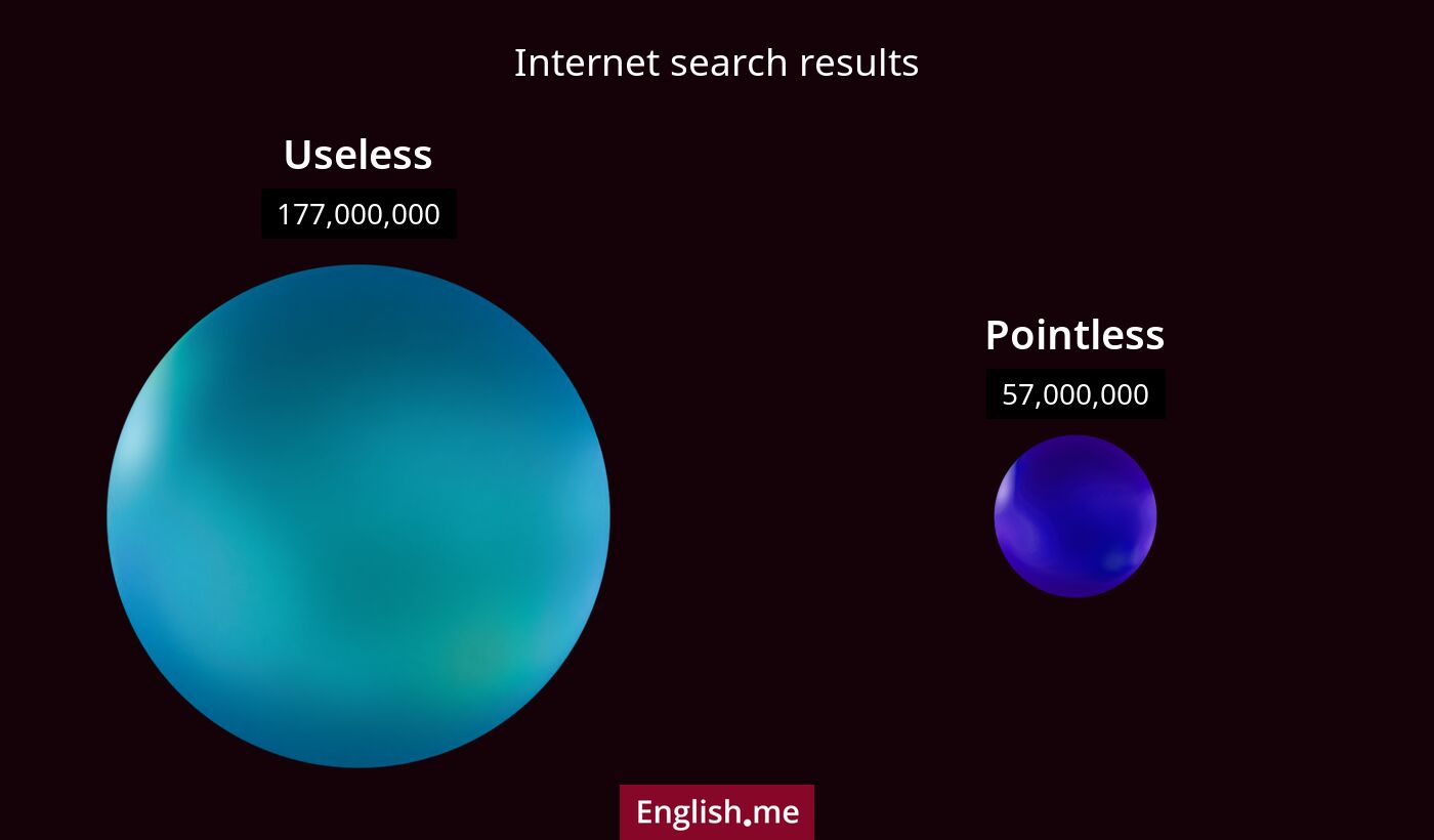 Internet search results for useless) and pointless