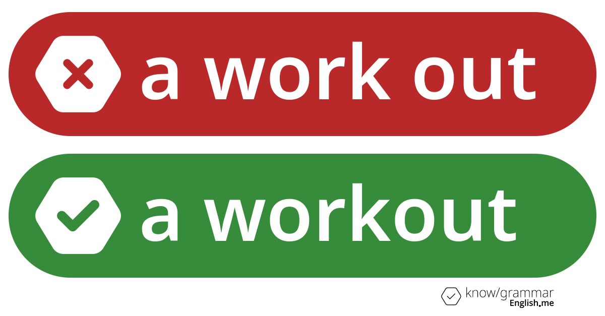 Pourquoi "a work out" est incorrect en anglais?