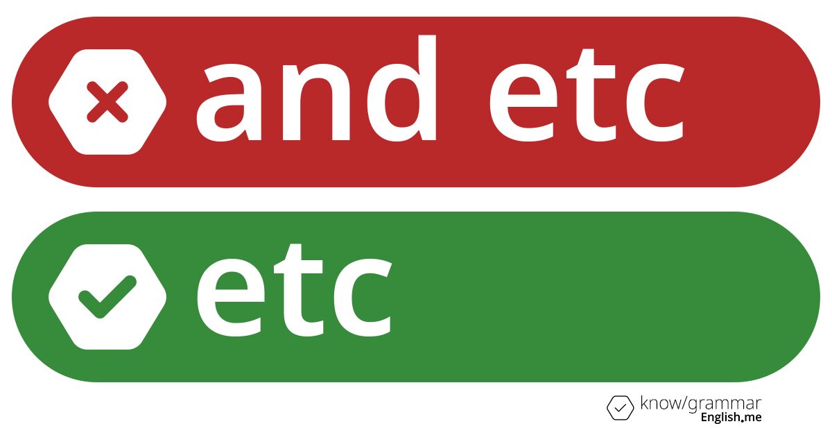 Pourquoi "and etc" est incorrect en anglais?