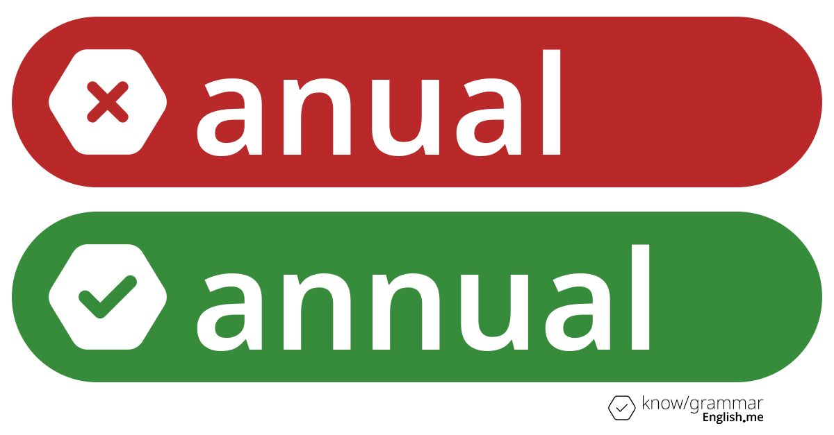 Pourquoi "anual" est incorrect en anglais?