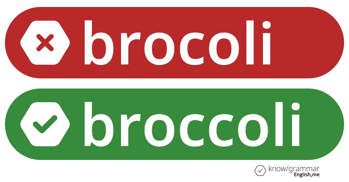 Pourquoi "brocoli" est incorrect en anglais?