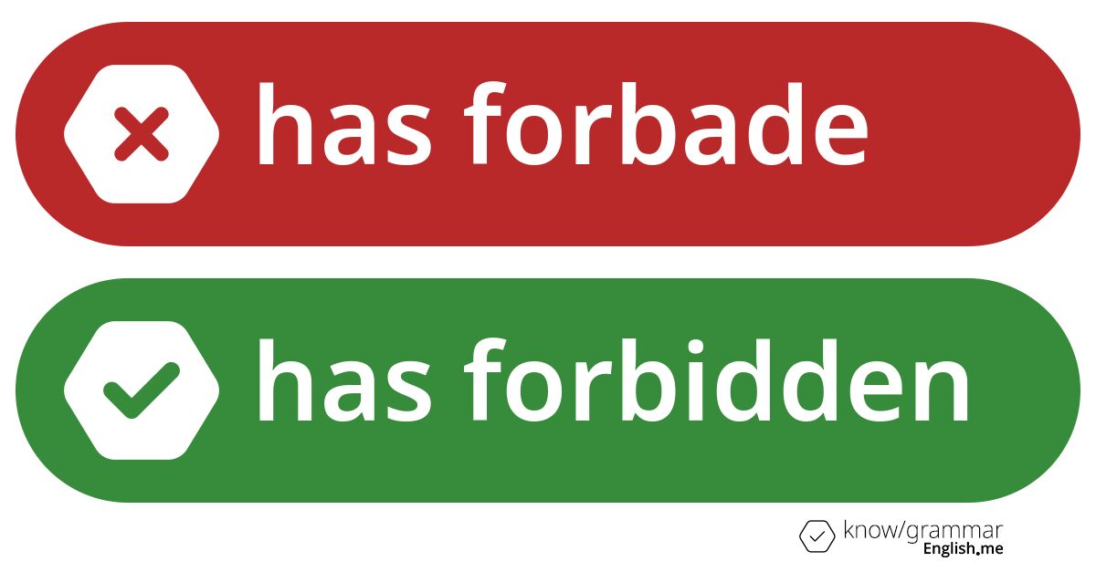 Pourquoi "has forbade" est incorrect en anglais?