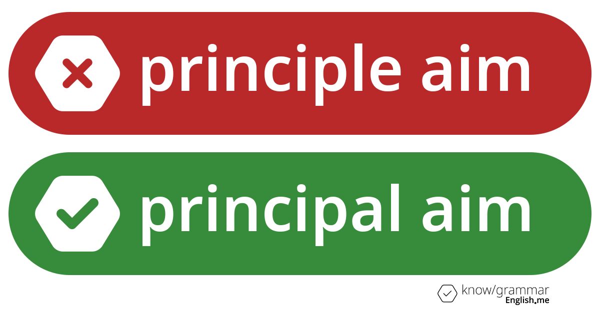 Pourquoi "principle aim" est incorrect en anglais?