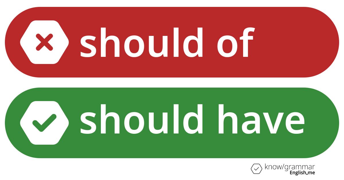 Pourquoi "should of" est incorrect en anglais?