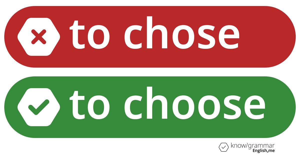 Pourquoi "to chose" est incorrect en anglais?