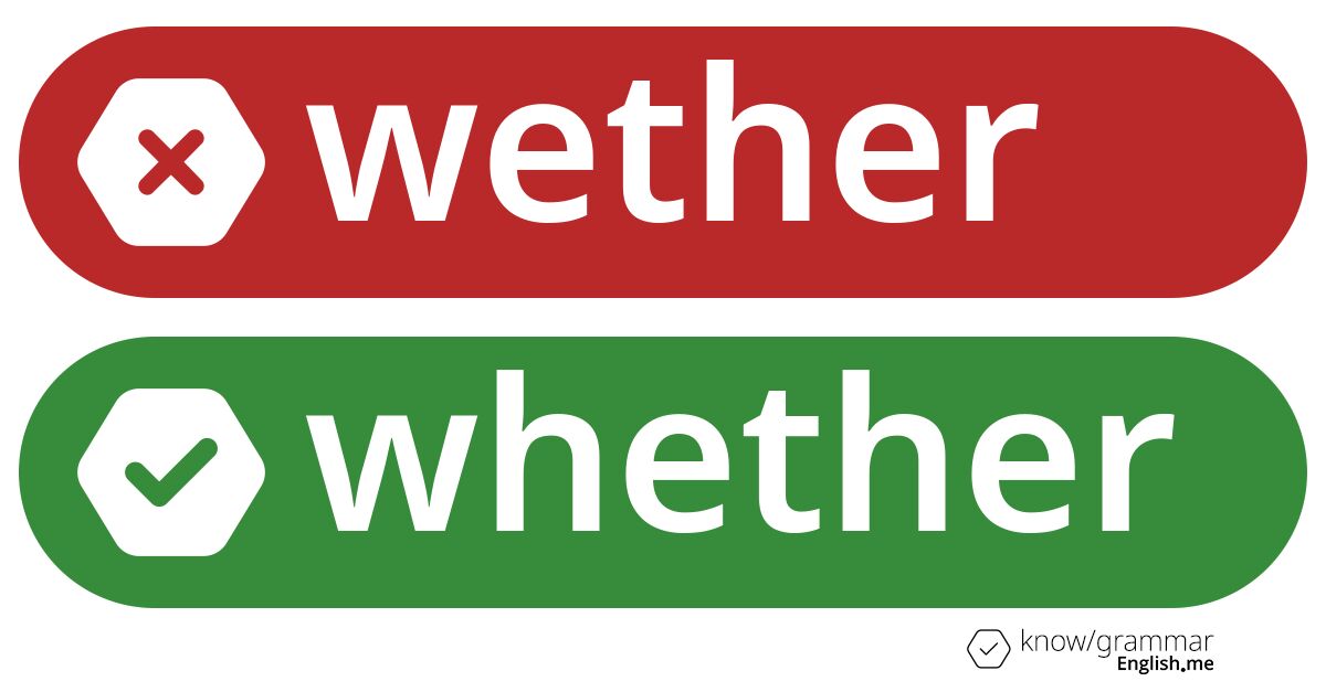 Pourquoi "wether" est incorrect en anglais?