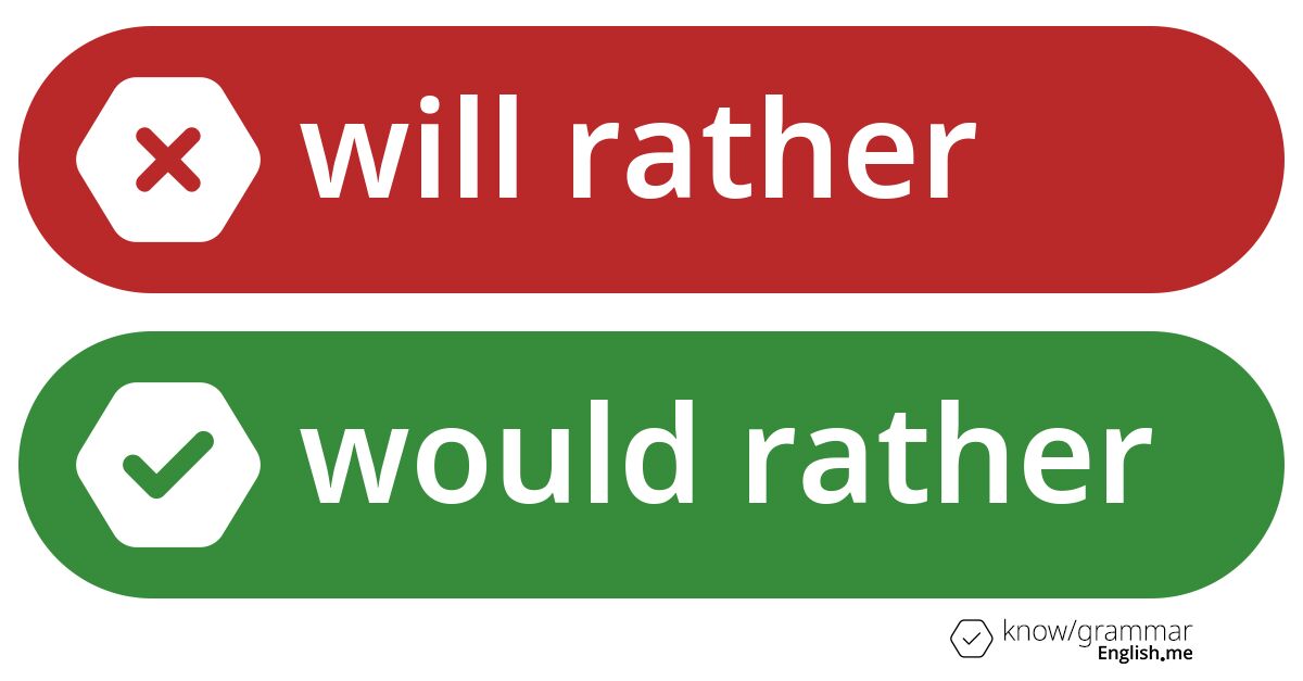 Pourquoi "will rather" est incorrect en anglais?