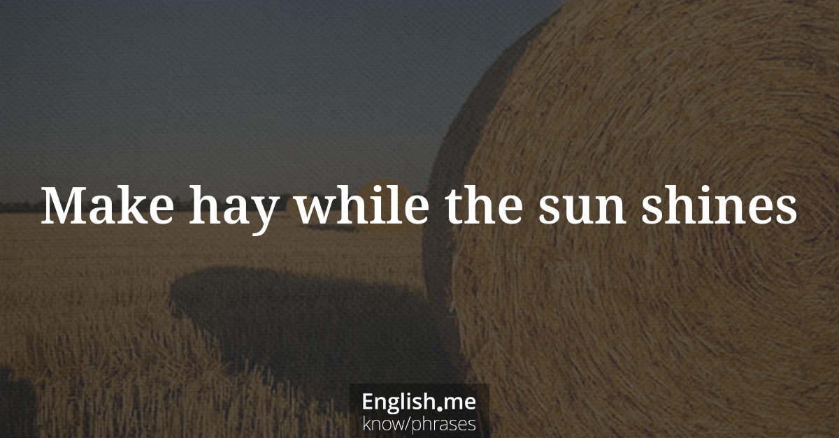 Explication de l'expression “Make hay while the sun shines”